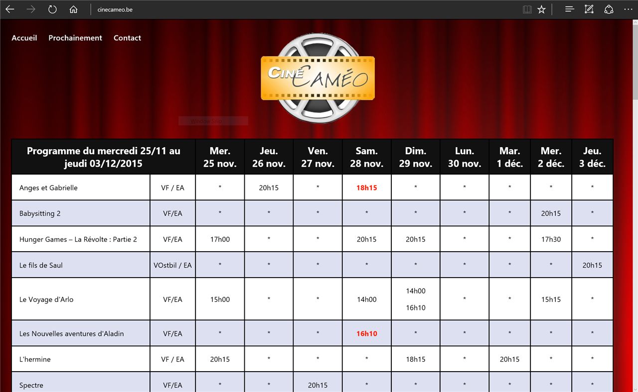 Site web CinéCaméo