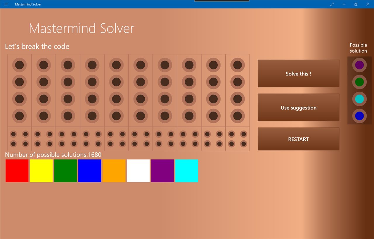 Application Mastermind Solver
