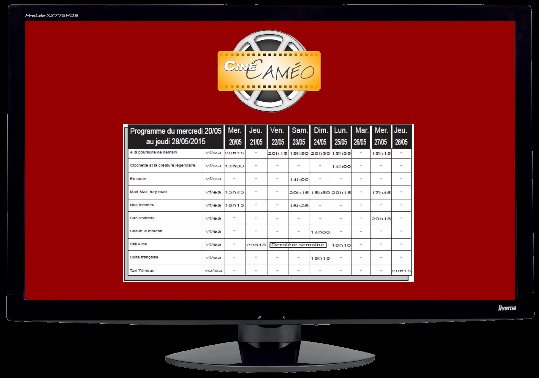 L'ancien site du cinéma : une grille PDF statique