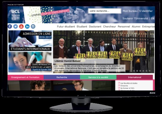 Le site de l'université, destiné à tous les publics